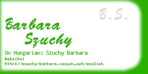 barbara szuchy business card